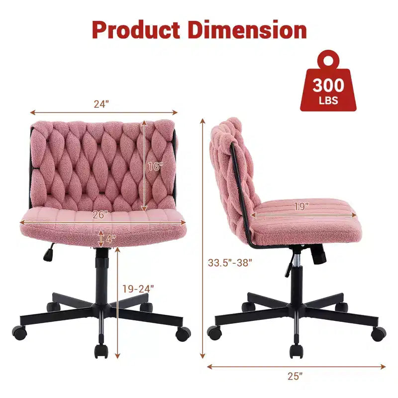 Rolling Desk Chair, Gray Fabric Criss Cross Chair, Swivel Home Office Chair with Wheels, Wide Seat Computer Task Chair, Height Adjustable Vanity Chair