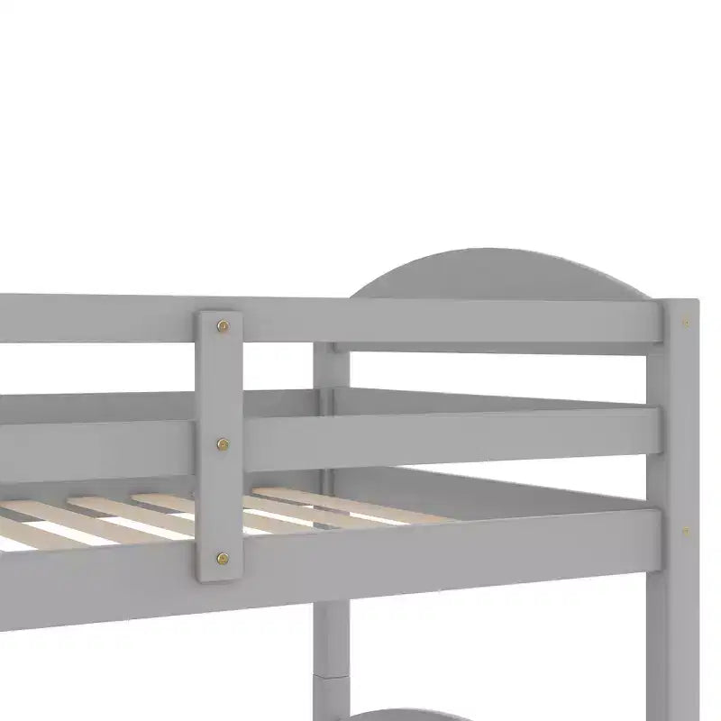 Twin L-Shaped Bunk bed with Trundle-White