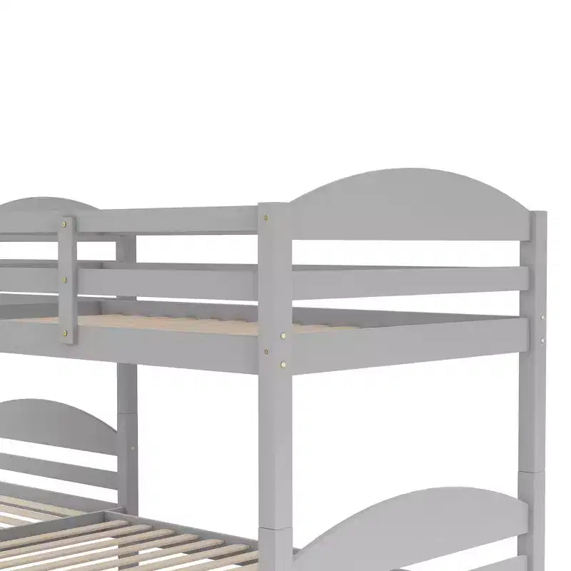 Twin L-Shaped Bunk bed with Trundle-White