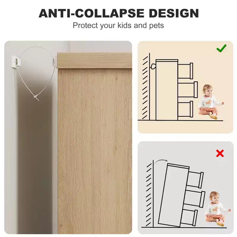 TROPOW 6 Drawer Dresser for Bedroom, Modern Double Dresser Organizer with Embedded Handles Design, Wooden Chest of Drawers for Living Room