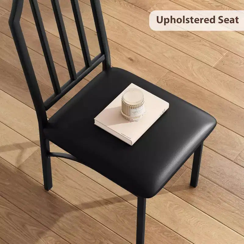CuisinSmart Dining Table Set, with Chamfer Design, 3/5-Piece Kitchen Table with Upholstered Seats