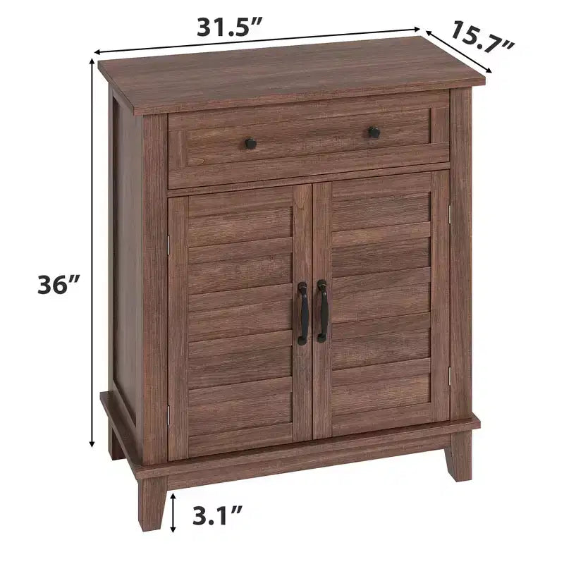 31.5 Sideboard Buffet Cabinet, Rustic Storage Cabinet with Adjustable Shelf, Entryway Console Cabinet, Coffee Bar Cabinet for Kitchen