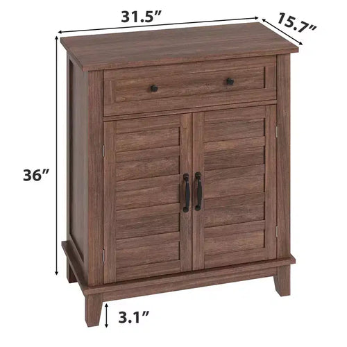 31.5 Sideboard Buffet Cabinet, Rustic Storage Cabinet with Adjustable Shelf, Entryway Console Cabinet, Coffee Bar Cabinet for Kitchen