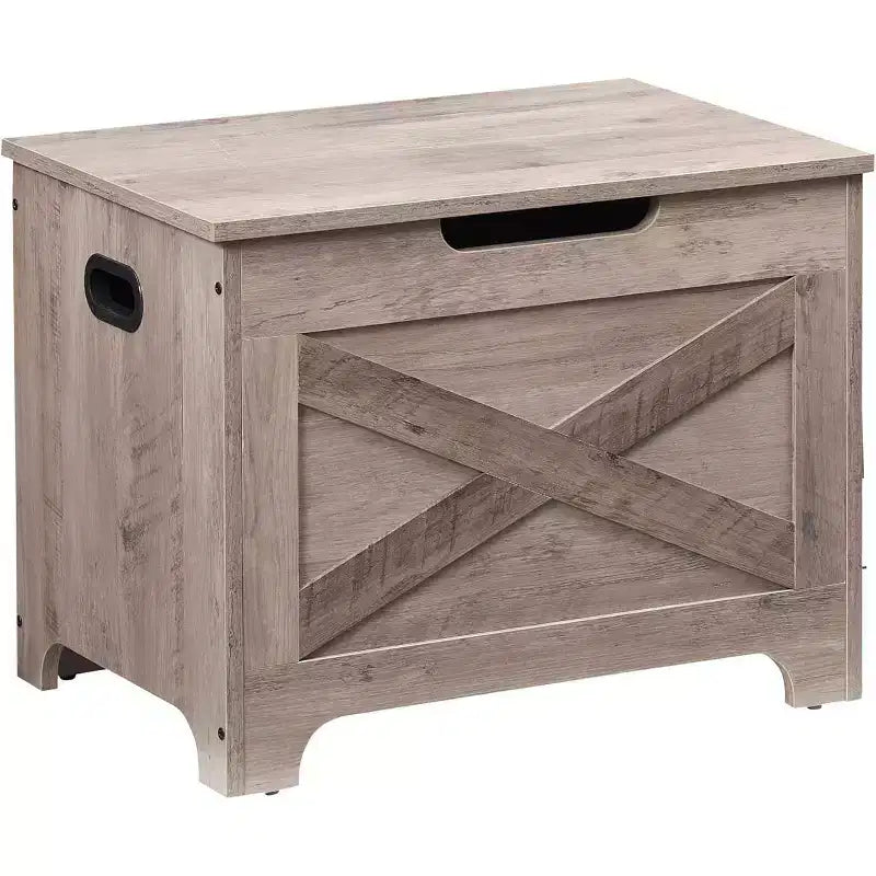 Acekool Storage Bench with Lift Top - Rustic Wood Entryway Seat & Organizer