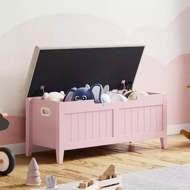 Acekool 39 Storage Bench with Cushion Seat and Safety Hinges  Entryway & Bedroom Shoe Organizer