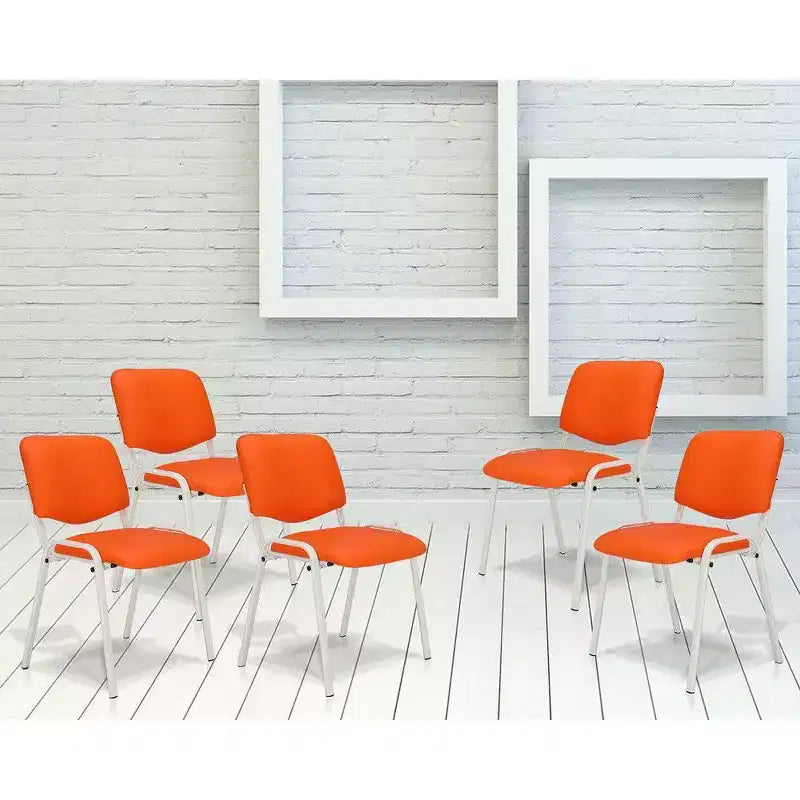 Karl Home 5 Pcs Waiting Room Chairs Stackable Chairs