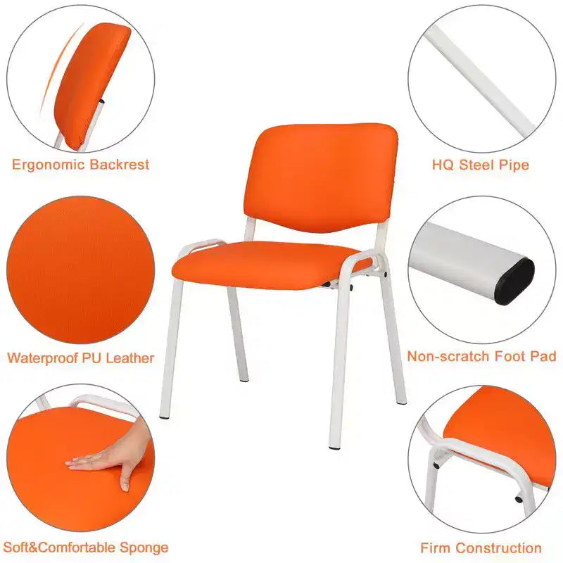 Karl Home 5 Pcs Waiting Room Chairs Stackable Chairs