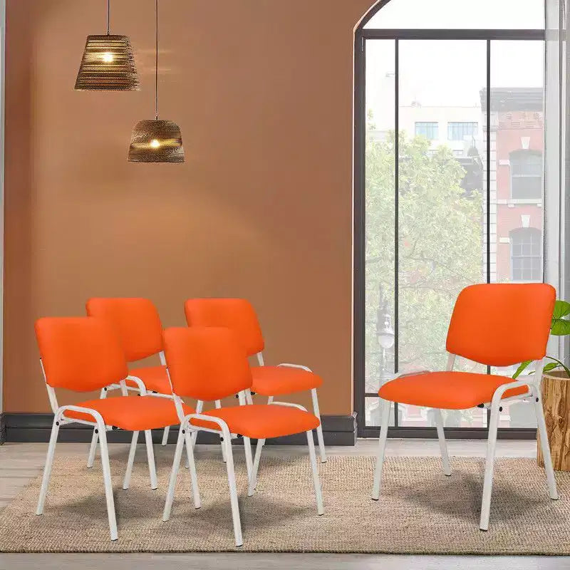 Karl Home 5 Pcs Waiting Room Chairs Stackable Chairs
