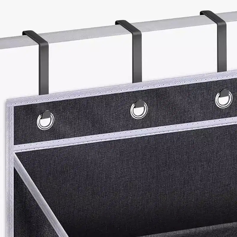 Over The Door Shoe Organizer, 8-Tier Hanging Shoe Rack, Wall Mount Shoe Storage with 4 Metal Hook and Large Deep Pockets