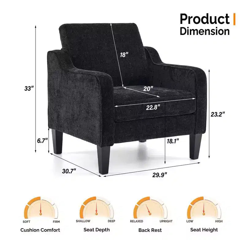 Karl Home |29.9 inch Wide Arm chair Single sofa