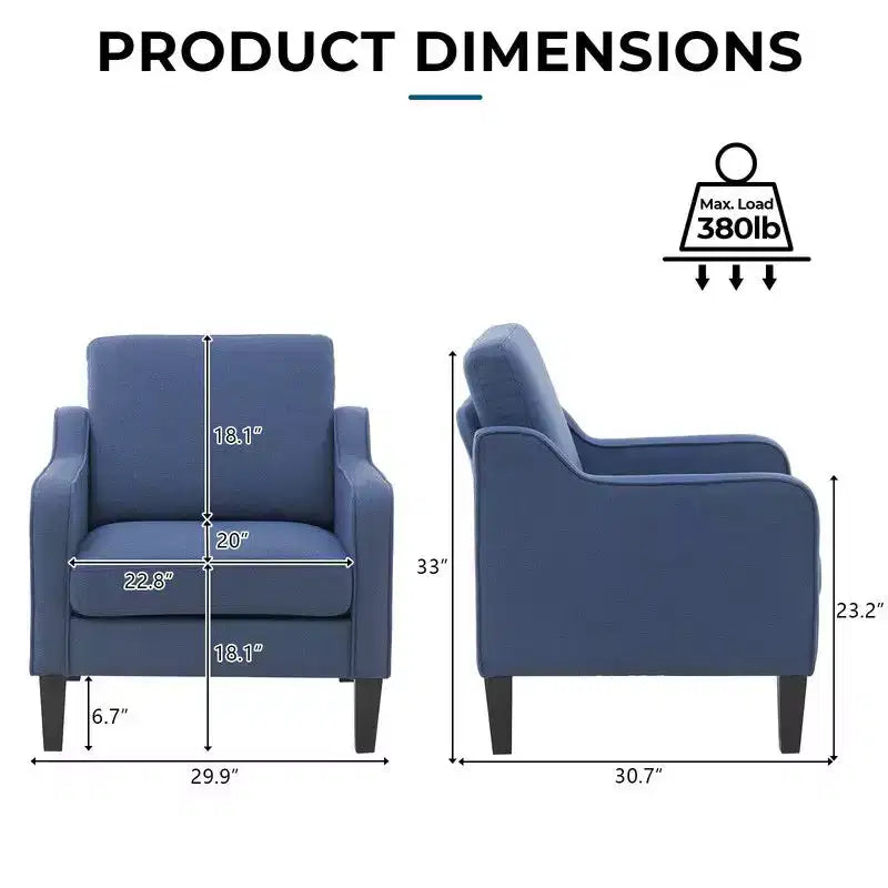 Karl Home |29.9 inch Wide Arm chair Single sofa