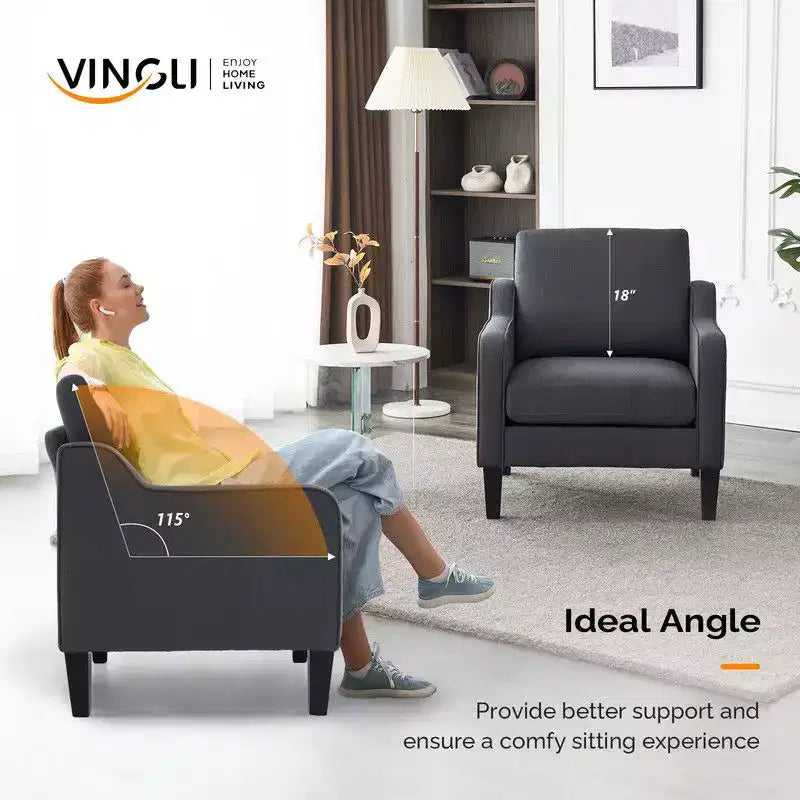Karl Home |29.9 inch Wide Arm chair Single sofa