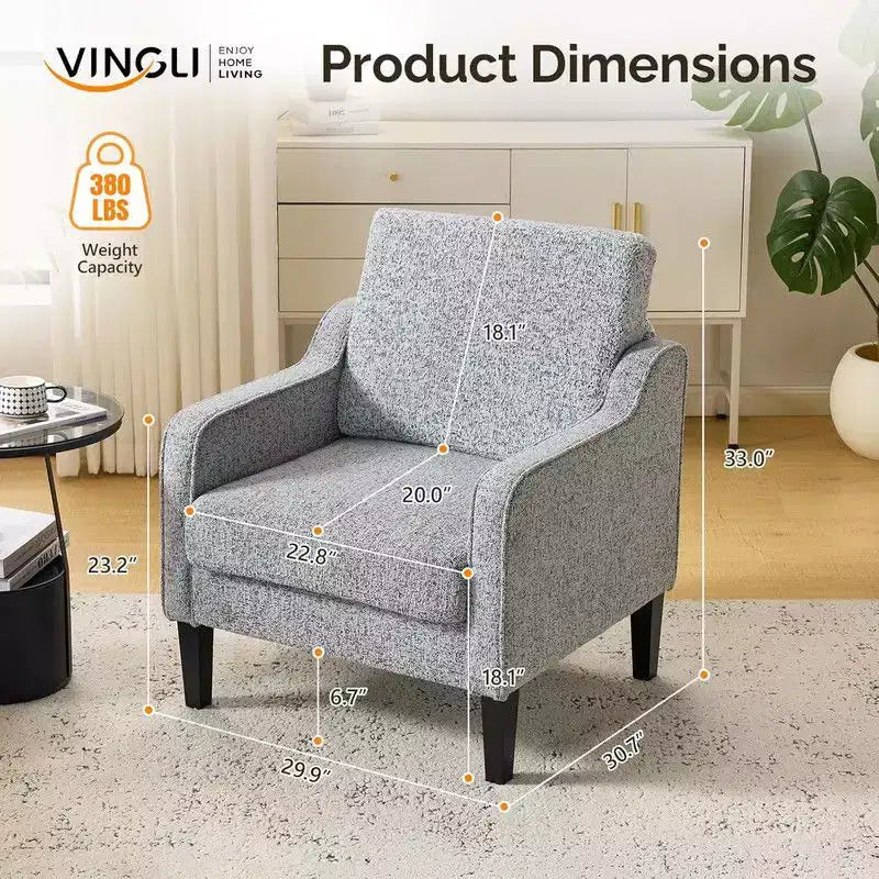 Karl Home |29.9 inch Wide Arm chair Single sofa