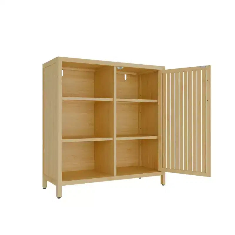 GDFStudio Smedley Modern 32.9 Bamboo Storage Cabinet with Single Door