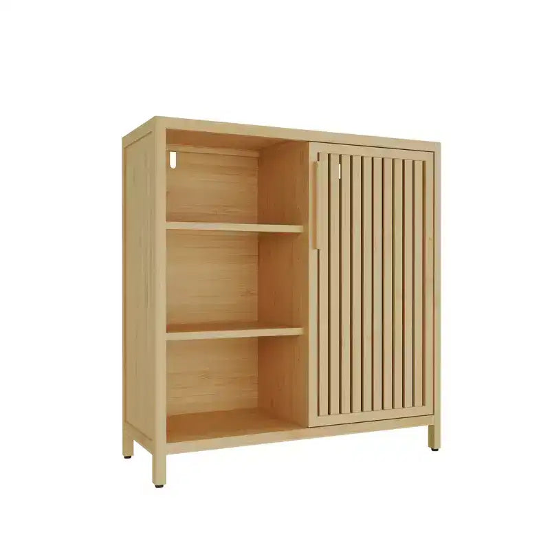 GDFStudio Smedley Modern 32.9 Bamboo Storage Cabinet with Single Door