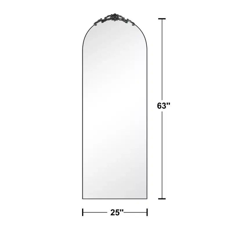 Wooden Right-Angled Arch Full-Length Mirror