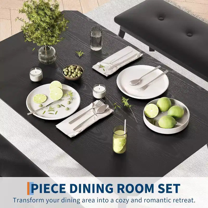Versatile 44 Extendable Table Set, 3-Piece Convertible Kitchen/Dining Room Furniture, Compact Design for Small Spaces, Easy to Assemble