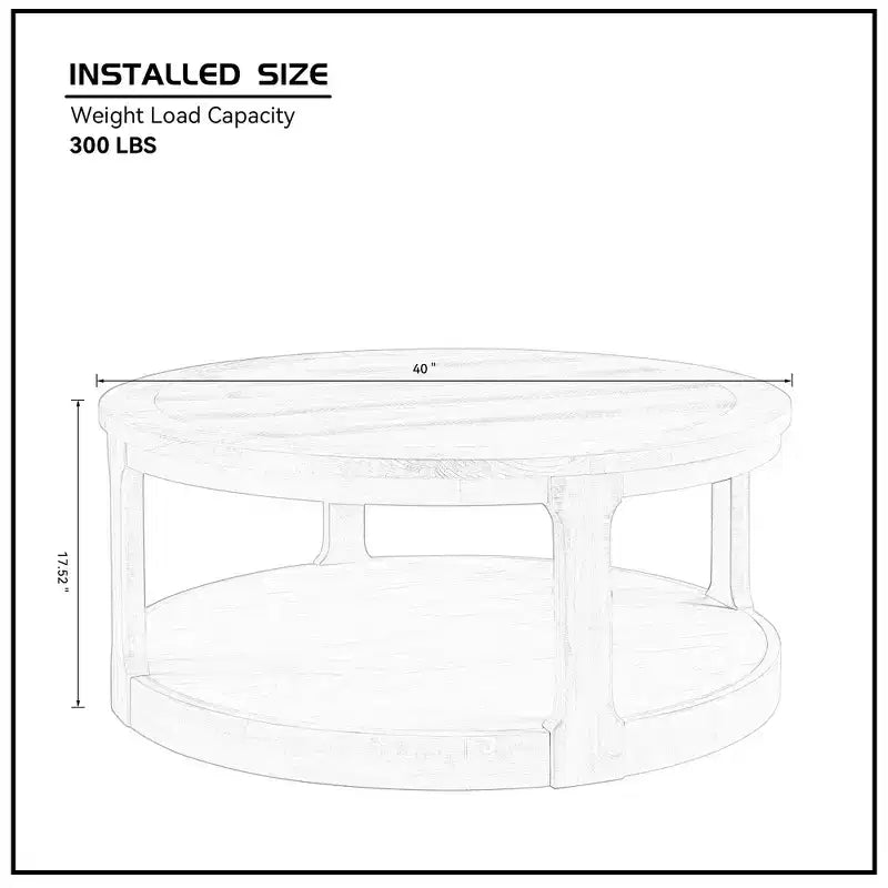 Okak 36L Round Coffee Table for Living Room, Wood Veneer Tabletop, Sofa Side Table with Cylindrical Leg for Small Space Home Office
