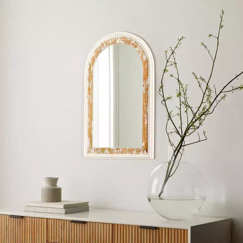 Maxax Wood Arch Decorative Wall Mirror