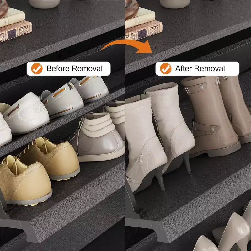 Shoe Cabinet with Flip Drawers, Modern Shoe Storage for Entryway, Wooden Shoe Cabinet with Adjustable Shelf