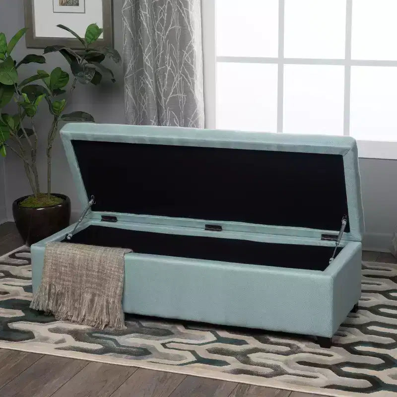 GDFStudio Gannon Contemporary Upholstered Tufted Storage Ottoman Bench