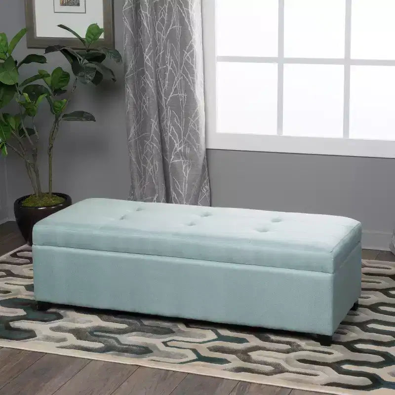 GDFStudio Gannon Contemporary Upholstered Tufted Storage Ottoman Bench
