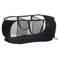 Unique Bargains Compartment Collapsible Mesh Laundry Basket 1 Pc