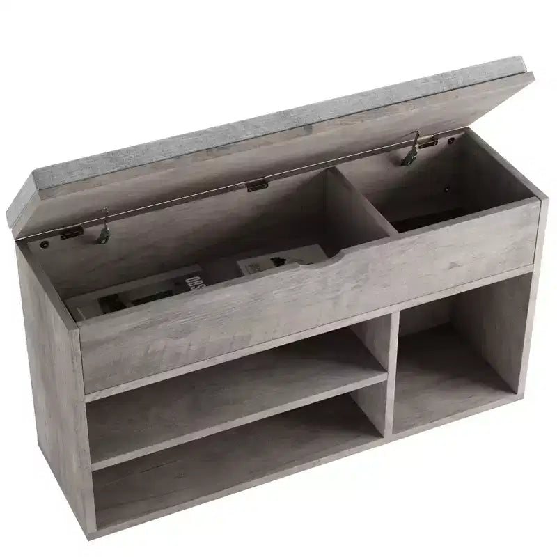 Shoe Bench with Cushion,Adjustable Shelf Entryway Bench,Hidden Storage Shoe Bench Wooden Shoe Rack,for Entryway, Hallway