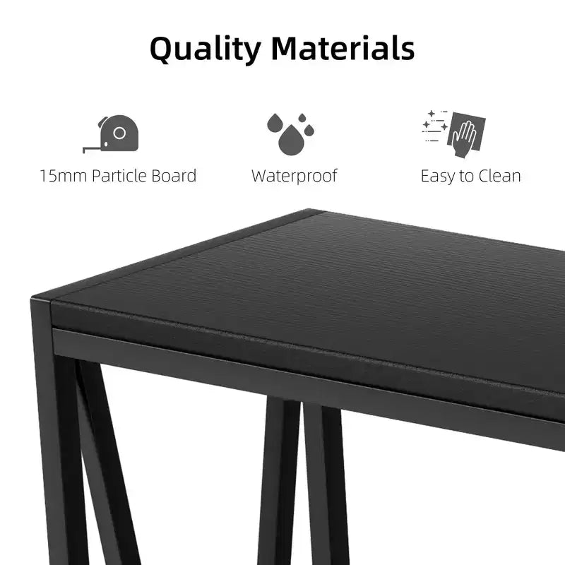 TROPOW Console Table, 2 Tier Entryway Table, Narrow Sofa Table with Storage, Console Table for Entryway, Living Room, Hallway