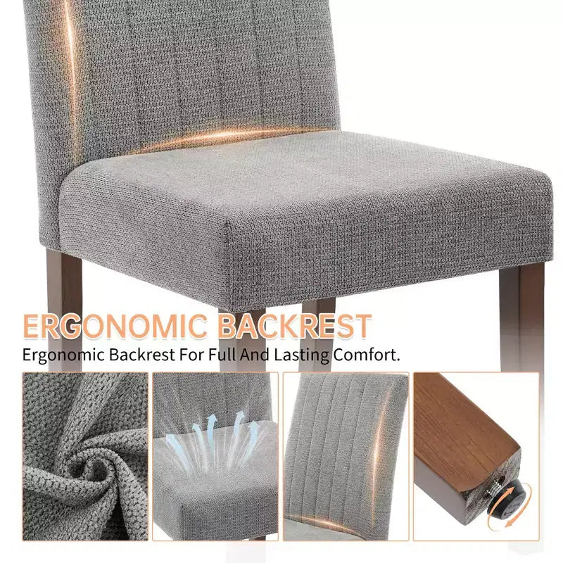Wood Dining Chair CY-Direct Stripe Base 25018A 2-Pack with Durable Wood Construction, Comfortable Seating, Stylish Design, Easy Assembly