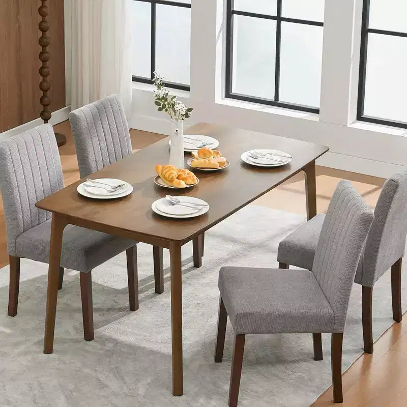 Wood Dining Chair CY-Direct Stripe Base 25018A 2-Pack with Durable Wood Construction, Comfortable Seating, Stylish Design, Easy Assembly