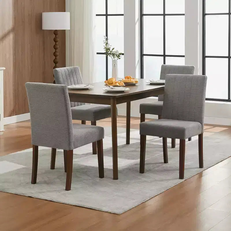 Wood Dining Chair CY-Direct Stripe Base 25018A 2-Pack with Durable Wood Construction, Comfortable Seating, Stylish Design, Easy Assembly