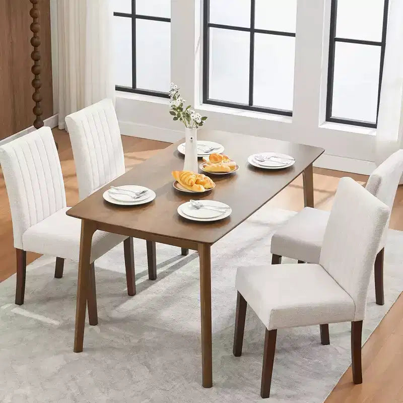 Wood Dining Chair CY-Direct Stripe Base 25018A 2-Pack with Durable Wood Construction, Comfortable Seating, Stylish Design, Easy Assembly