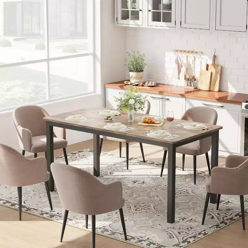 Acekool Modern Computer Desk, 63 Inch Office Table, Large Writing Desk Workstation with Metal Frame, Home Study Desk for Office