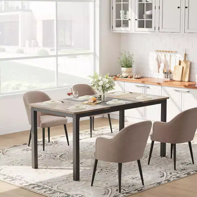 Acekool Modern Computer Desk, 63 Inch Office Table, Large Writing Desk Workstation with Metal Frame, Home Study Desk for Office