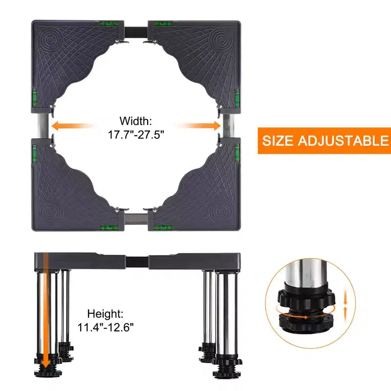 Unique Bargains 4 Strong Feet Multi-Functional Adjustable Mini Fridge Stands