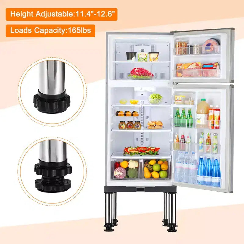 Unique Bargains 4 Strong Feet Multi-Functional Adjustable Mini Fridge Stands