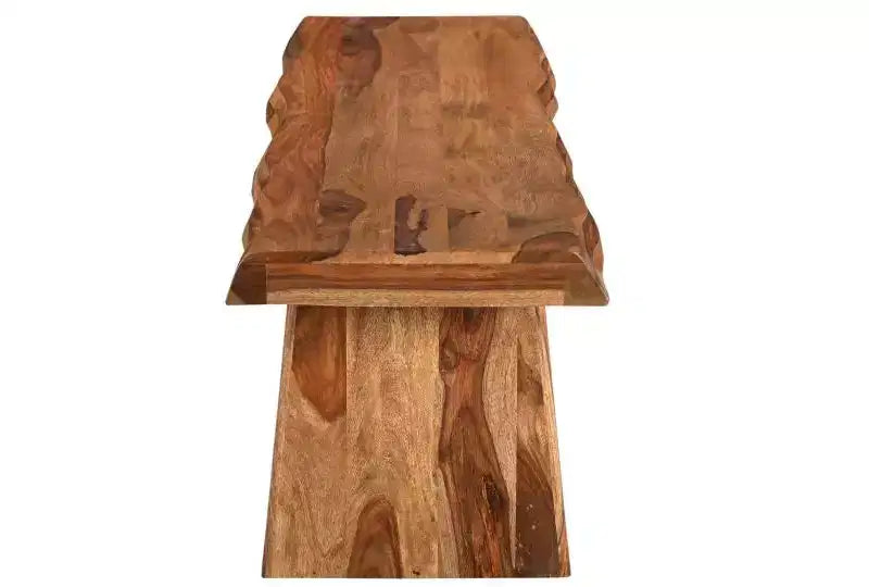 HomeRoots 68 Brown Solid Wood Live Edge Dining Bench