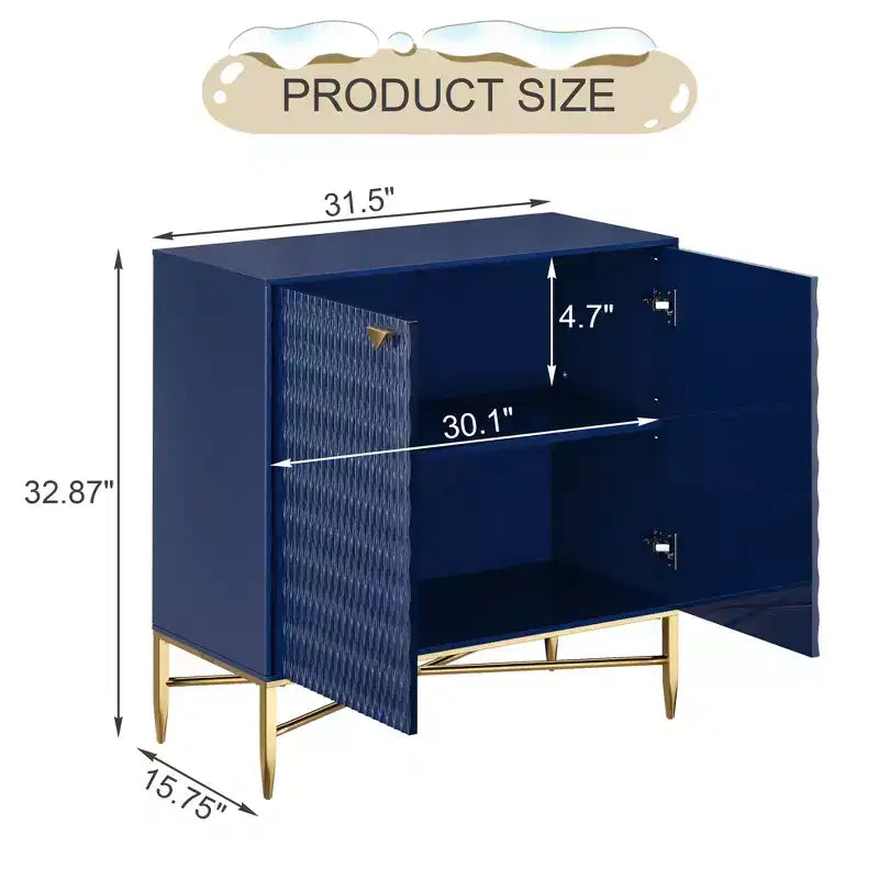 CLIHOME 15.75-in W x 32.87-in H MDF 2 Doors Freestanding Utility Storage Cabinet
