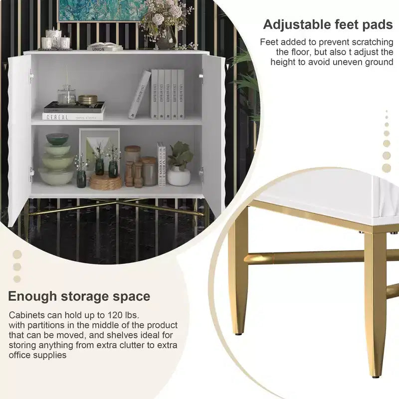 CLIHOME 15.75-in W x 32.87-in H MDF 2 Doors Freestanding Utility Storage Cabinet