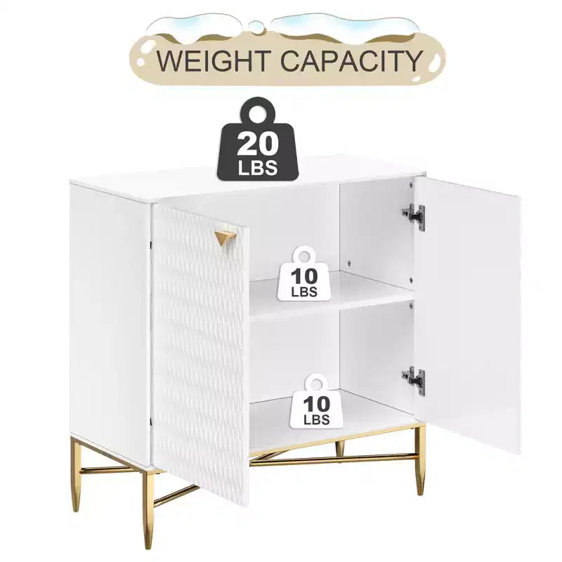 CLIHOME 15.75-in W x 32.87-in H MDF 2 Doors Freestanding Utility Storage Cabinet