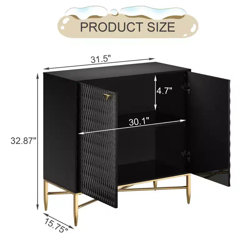 CLIHOME 15.75-in W x 32.87-in H MDF 2 Doors Freestanding Utility Storage Cabinet