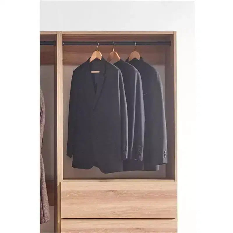 HomeStock Prosper Freestanding Walk in Wood Closet System