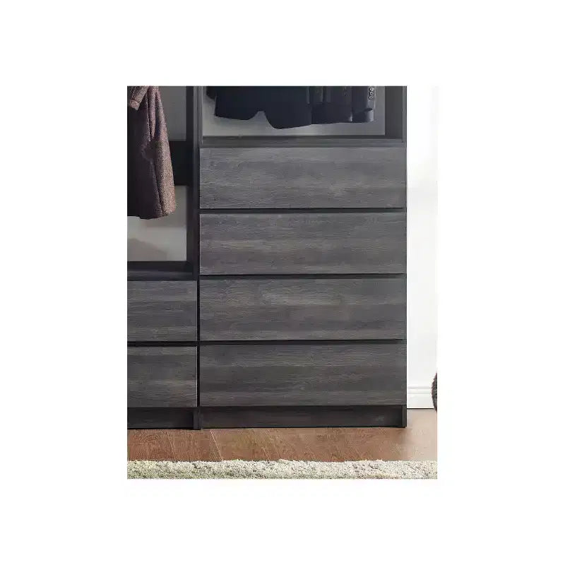 HomeStock Prosper Freestanding Walk in Wood Closet System