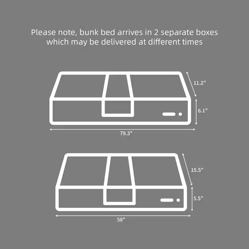 Full over Full Bunk Bed with Ladder  Wooden Frame with High Guardrails for Kids  No Box Spring Needed  Sturdy and Space-Saving  White