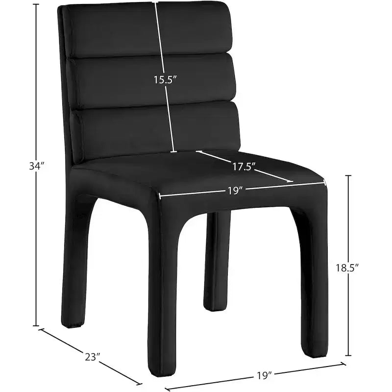 Meridian Furniture,Kai Velvet Dining Chair, Set of 2