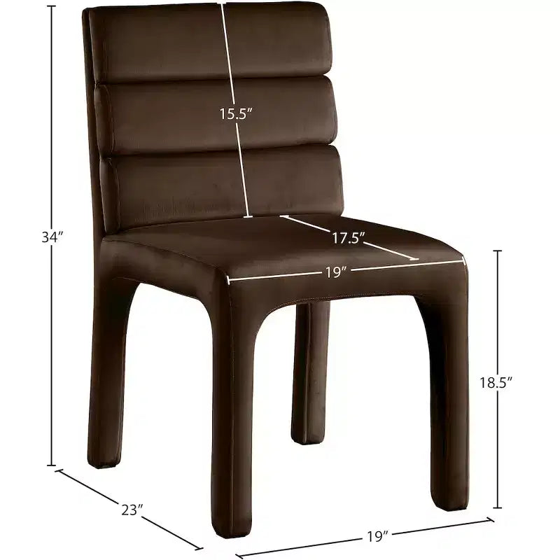 Meridian Furniture,Kai Velvet Dining Chair, Set of 2