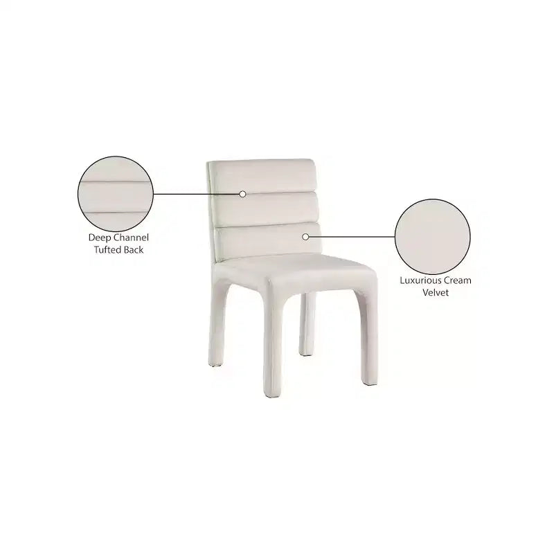 Meridian Furniture,Kai Velvet Dining Chair, Set of 2