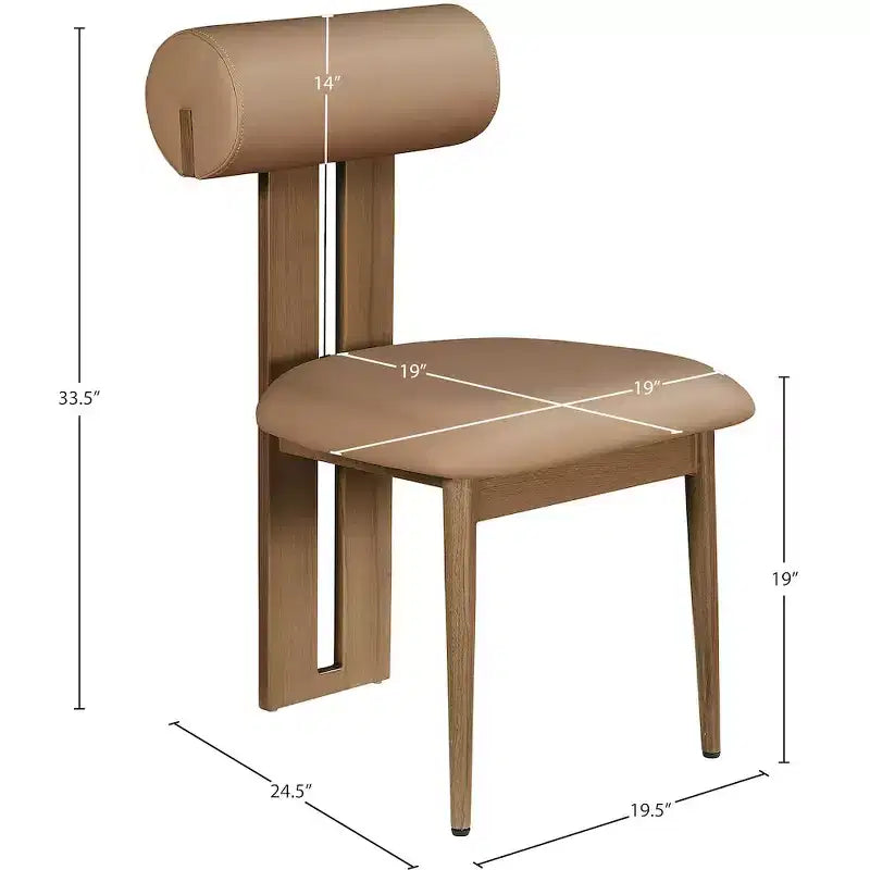 Meridian Furniture,Dario Vegan Leather Dining Chair, Set of 2