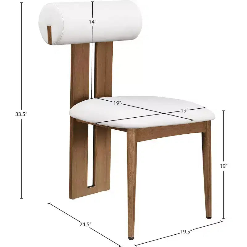 Meridian Furniture,Dario Vegan Leather Dining Chair, Set of 2